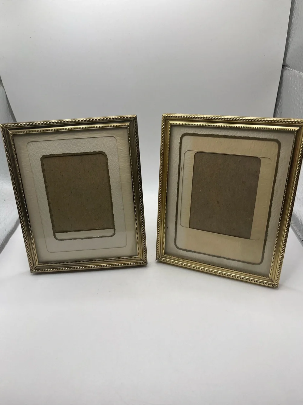 Vintage Intercraft Gold-tone Metal Tabletop Frame Set Of Two